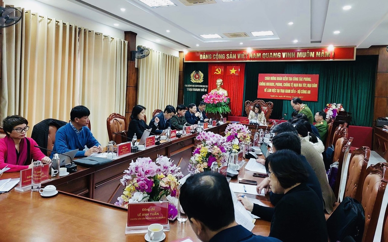 Đoàn công tác của UBQG phòng, chống AIDS, ma túy, mại dâm thăm và làm việc tại Nghệ An