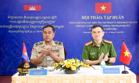 Việt Nam - Campuchia tăng cường hợp tác đấu tranh phòng, chống tội phạm xuyên quốc gia và ma túy- Ảnh 1. Việt Nam - Campuchia tăng cường hợp tác đấu tranh phòng, chống tội phạm xuyên quốc gia và ma túy- Ảnh 1.
