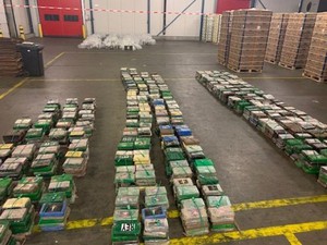 Hà Lan: Phát hiện 4,5 tấn cocaine giấu trong lô hàng chuối