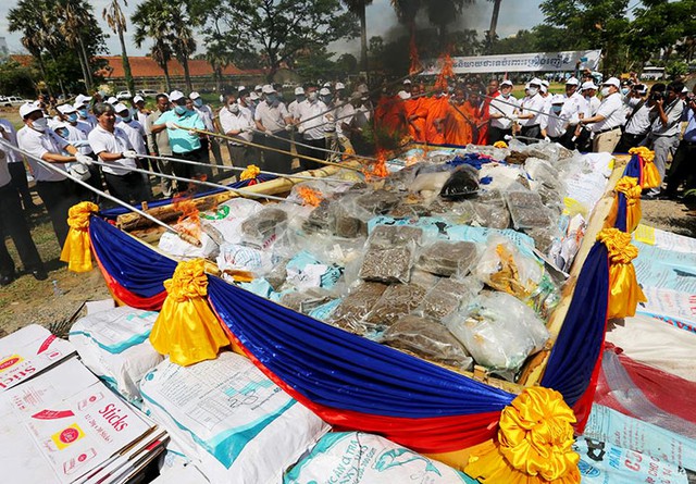 Campuchia thu giữ hơn 6 tấn ma túy trong 9 tháng - Ảnh 1.