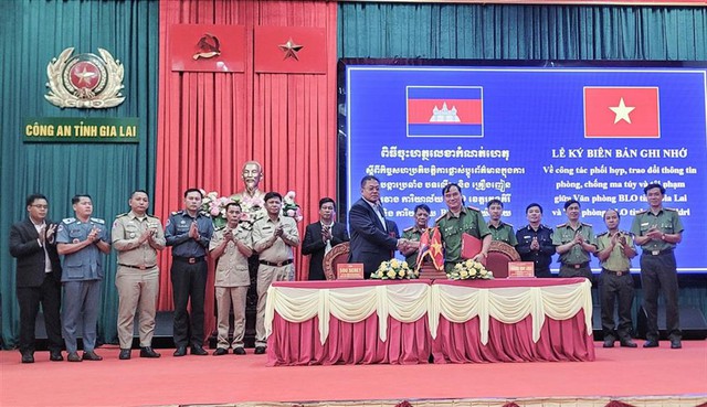 Phối hợp trao đổi thông tin về phòng chống ma tuý, tội phạm qua biên giới Campuchia - Ảnh 1.