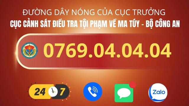 Công khai đường dây nóng tiếp nhận phản ánh, tố giác tội phạm và tệ nạn ma tuý- Ảnh 1. Công khai đường dây nóng tiếp nhận phản ánh, tố giác tội phạm và tệ nạn ma tuý- Ảnh 1.