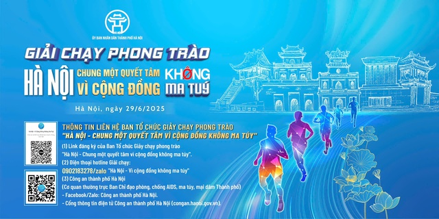 Hà Nội phát động giải chạy vì cộng đồng không ma túy- Ảnh 1. Hà Nội phát động giải chạy vì cộng đồng không ma túy- Ảnh 1.