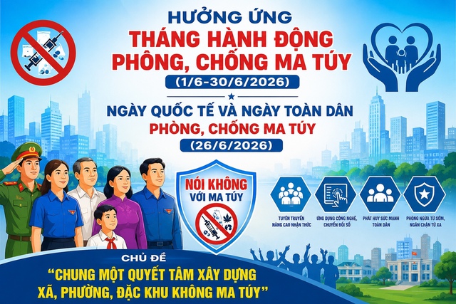 ‘Chung một quyết tâm xây dựng xã, phường, đặc khu không ma túy’- Ảnh 1. ‘Chung một quyết tâm xây dựng xã, phường, đặc khu không ma túy’- Ảnh 1.