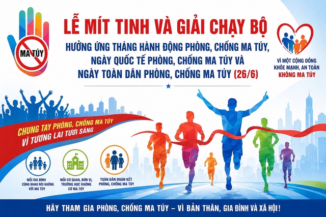 Lan tỏa quyết tâm xây dựng xã, phường không ma túy từ Lễ mít tinh và Giải chạy cộng đồng- Ảnh 1.