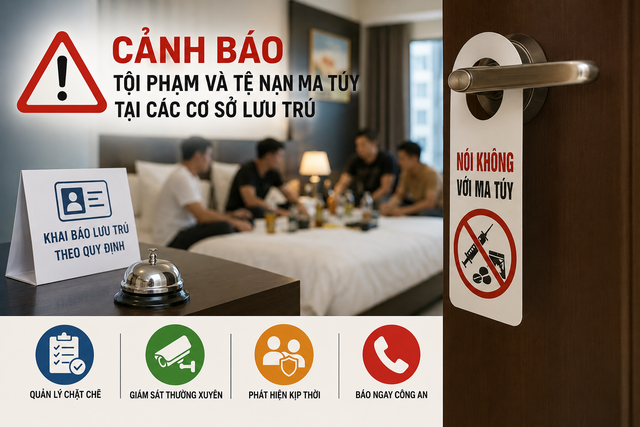 Cảnh báo nguy cơ tội phạm và tệ nạn ma túy tại các cơ sở lưu trú- Ảnh 2.