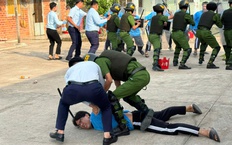 Chủ động diễn tập xử lý tình huống phức tạp về an ninh, trật tự tại Cơ sở cai nghiện ma túy