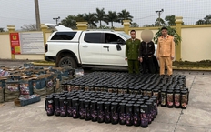 Phát hiện, bắt giữ xe bán tải chở 390 bình 'khí cười' tại Quảng Ninh