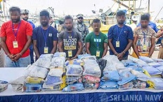 Sri Lanka thu giữ hơn 600kg ma túy trên tàu cá nghi buôn lậu