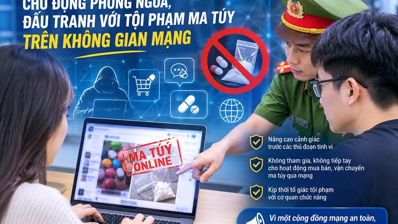 Nâng cao hiệu quả đấu tranh với tội phạm ma túy trên không gian mạng