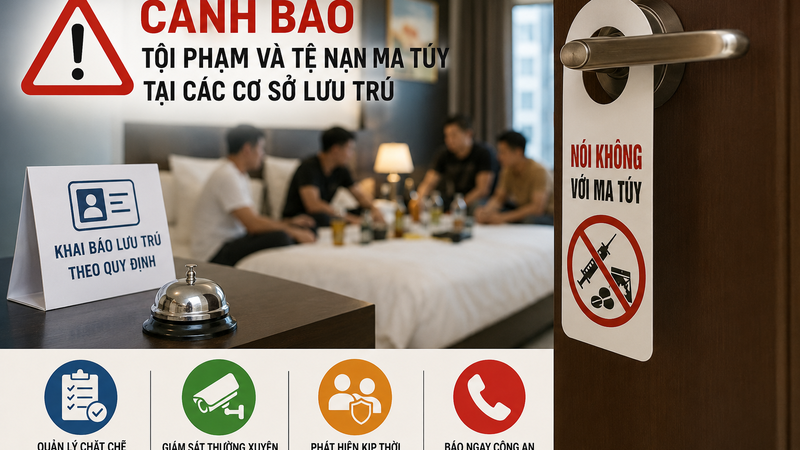Cảnh báo nguy cơ tội phạm và tệ nạn ma túy tại các cơ sở lưu trú