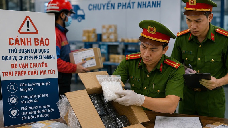 Cảnh báo nguy cơ ma túy 'núp bóng' hàng hóa chuyển phát nhanh